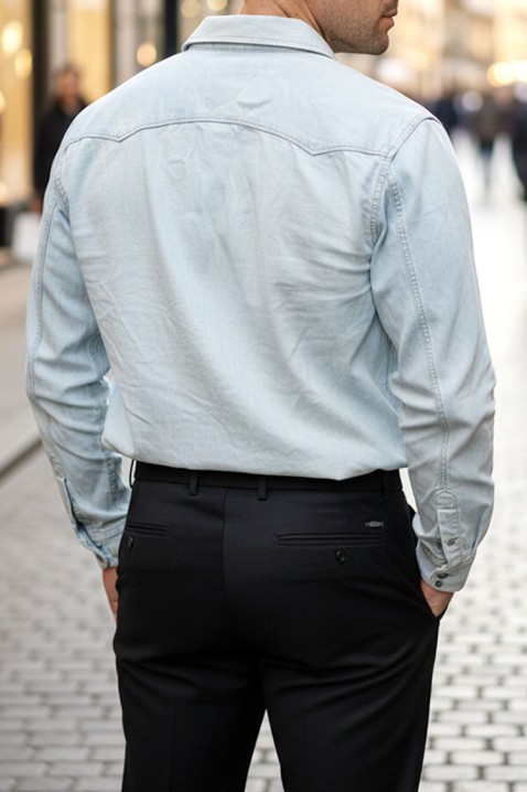 Мъжка риза TORMER SKY, Цвят: светлосин, IVET.BG - Твоят онлайн бутик.