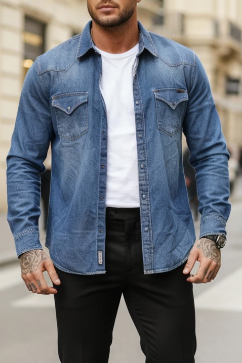 Мъжка риза TORMER BLUE, Цвят: син, IVET.BG - Твоят онлайн бутик.