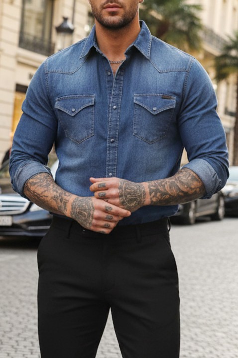 Мъжка риза TORMER BLUE, Цвят: син, IVET.BG - Твоят онлайн бутик.