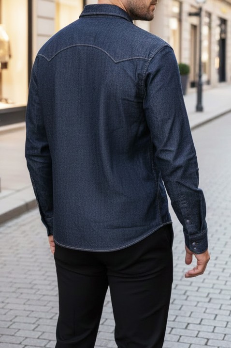 Мъжка риза TORMER INDIGO, Цвят: индиго, IVET.BG - Твоят онлайн бутик.