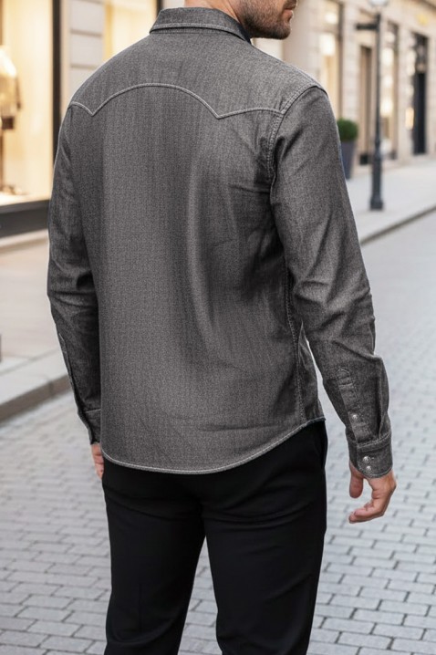 Мъжка риза TORMER GREY, Цвят: тъмносин, IVET.BG - Твоят онлайн бутик.