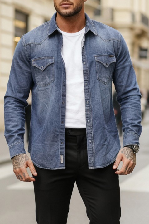 Мъжка риза TORMER NAVY, Цвят: тъмносин, IVET.BG - Твоят онлайн бутик.