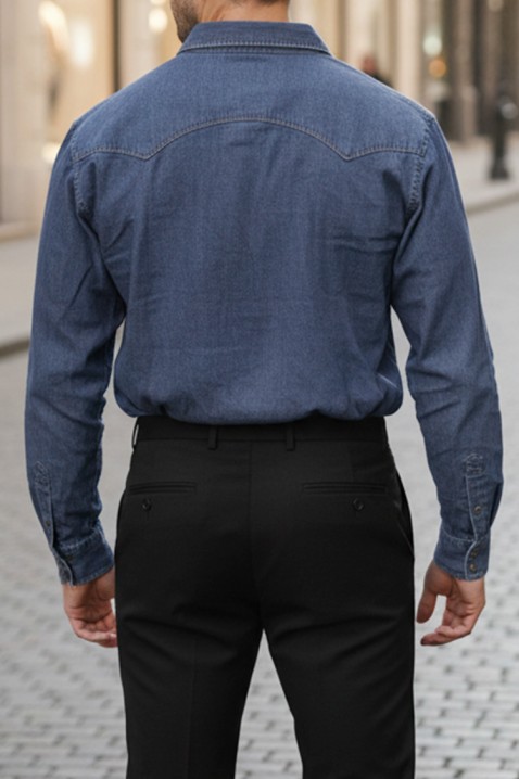 Мъжка риза TORMER NAVY, Цвят: тъмносин, IVET.BG - Твоят онлайн бутик.