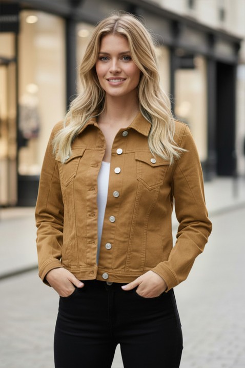 Дънково яке KALBA CAMEL, Цвят: светлокафяв, IVET.BG - Твоят онлайн бутик.