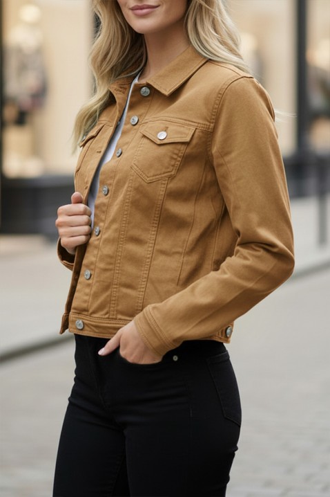 Дънково яке KALBA CAMEL, Цвят: светлокафяв, IVET.BG - Твоят онлайн бутик.