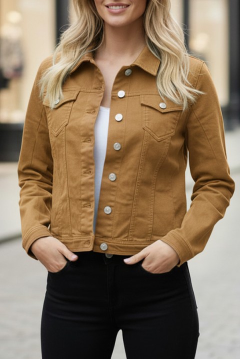 Дънково яке KALBA CAMEL, Цвят: светлокафяв, IVET.BG - Твоят онлайн бутик.