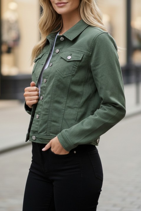 Дънково яке KALBA KHAKI, Цвят: каки, IVET.BG - Твоят онлайн бутик.