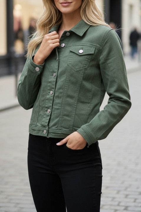 Дънково яке KALBA KHAKI, Цвят: каки, IVET.BG - Твоят онлайн бутик.