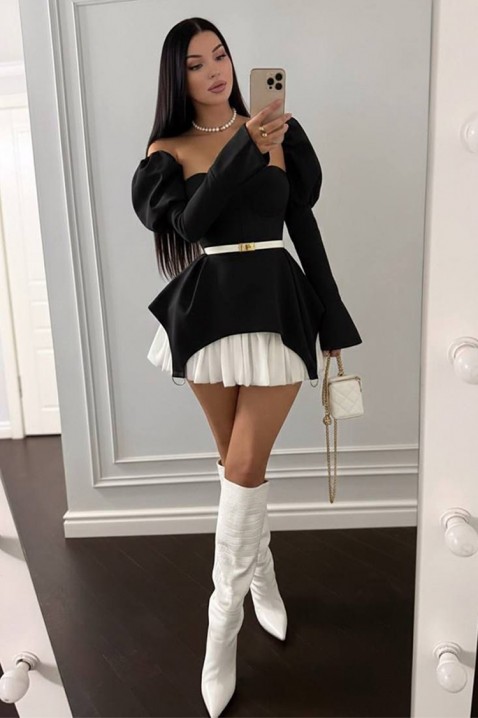 Рокля DOLENZA BLACK, Цвят: черен, IVET.BG - Твоят онлайн бутик.