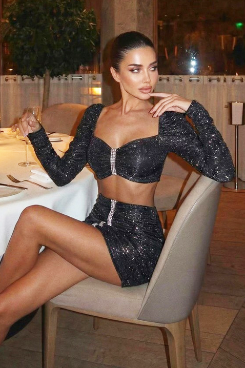 Комплект GLORZINA BLACK, Цвят: черен, IVET.BG - Твоят онлайн бутик.