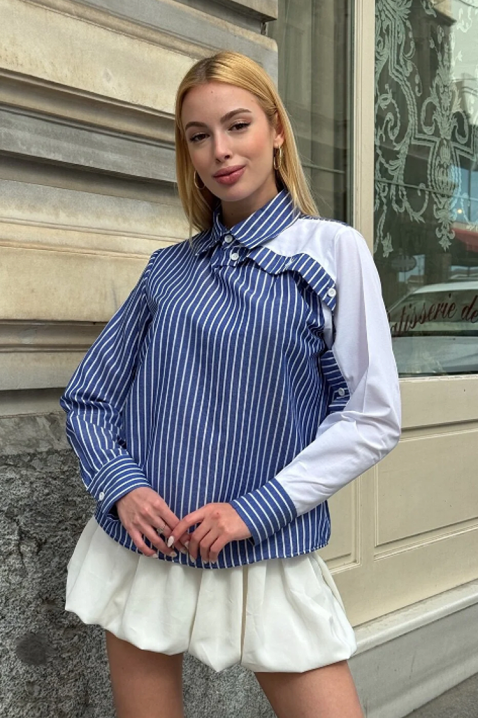 Дамска риза RAGLENZA, Цвят: син, IVET.BG - Твоят онлайн бутик.