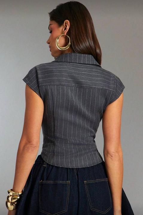 Топ VTAVOLZA, Цвят: сив, IVET.BG - Твоят онлайн бутик.