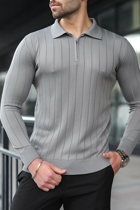 Мъжка блуза NERFEDO, Цвят: сив, IVET.BG - Твоят онлайн бутик.