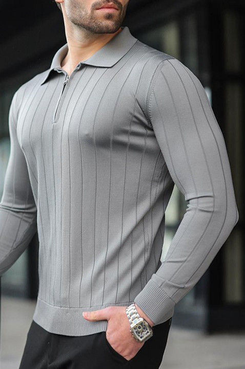 Мъжка блуза NERFEDO, Цвят: сив, IVET.BG - Твоят онлайн бутик.