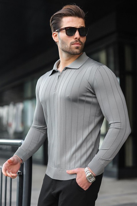 Мъжка блуза NERFEDO, Цвят: сив, IVET.BG - Твоят онлайн бутик.