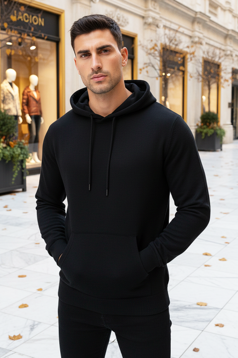 Мъжки суичър KAZER, Цвят: черен, IVET.BG - Твоят онлайн бутик.