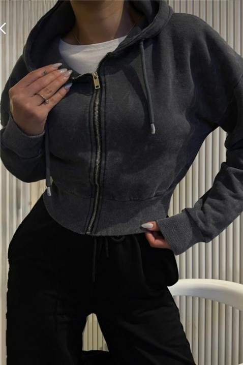 Суичър GRAFELZA, Цвят: графит, IVET.BG - Твоят онлайн бутик.