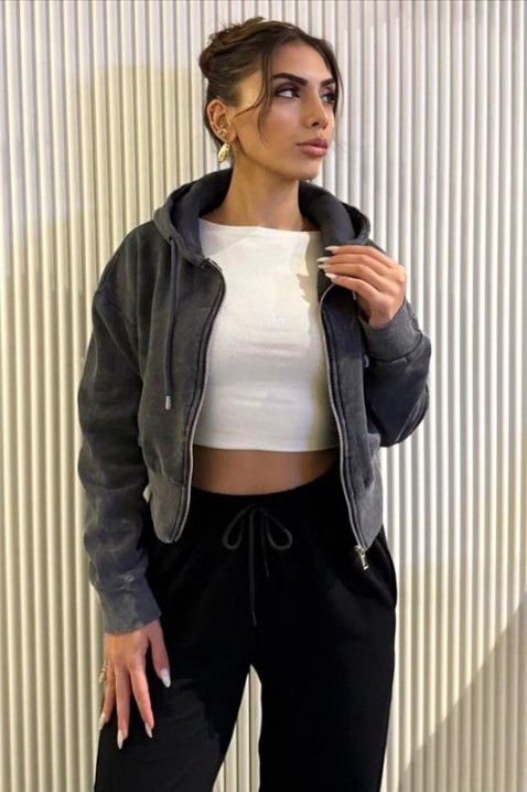 Суичър GRAFELZA, Цвят: графит, IVET.BG - Твоят онлайн бутик.