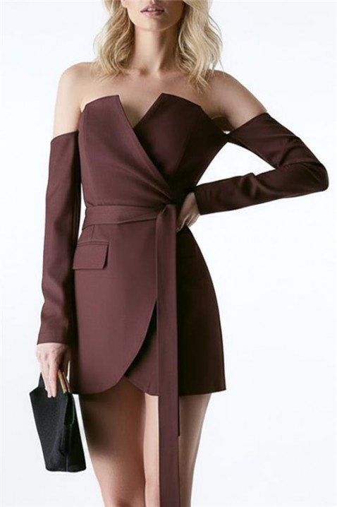 Рокля ZALPRENDA BROWN, Цвят: кафяв, IVET.BG - Твоят онлайн бутик.