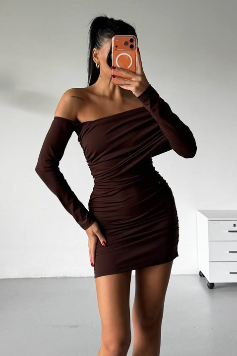 Рокля LESGONZA BROWN, Цвят: кафяв, IVET.BG - Твоят онлайн бутик.