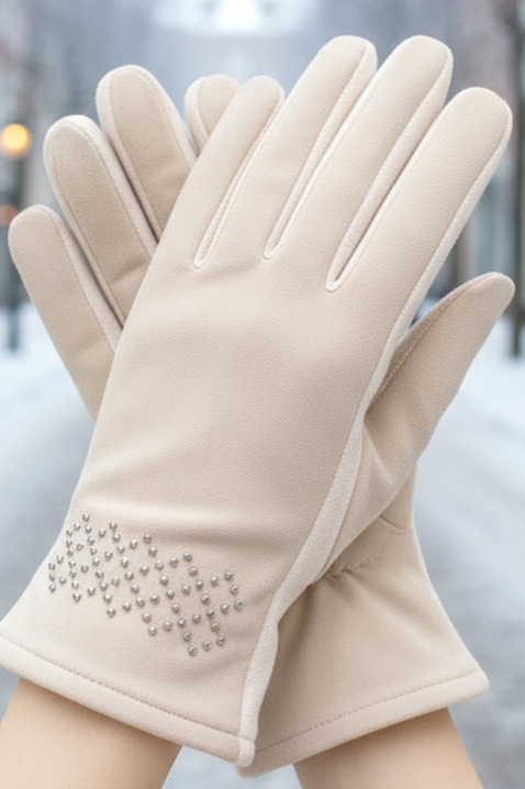 Дамски ръкавици VAKALZA ECRU, Цвят: екрю, IVET.BG - Твоят онлайн бутик.