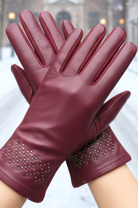 Дамски ръкавици VAKALZA BORDO, Цвят: бордо, IVET.BG - Твоят онлайн бутик.