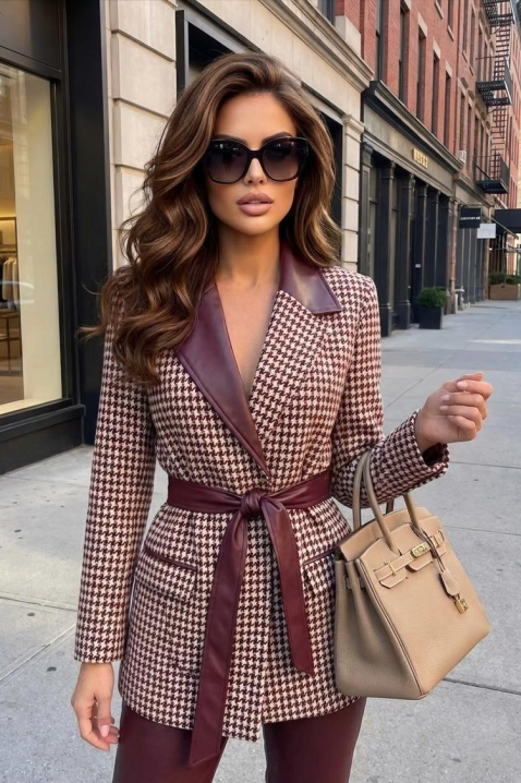 Сако SKAPILZA BORDO, Цвят: бордо, IVET.BG - Твоят онлайн бутик.