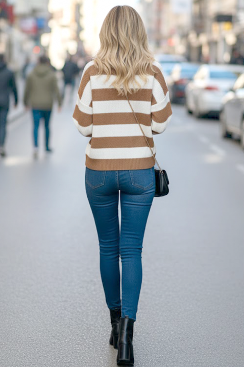 Пуловер SARLANZA, Цвят: светлокафяв, IVET.BG - Твоят онлайн бутик.