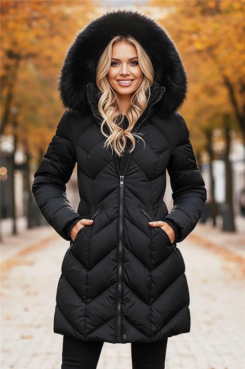 Яке CHIPARZA BLACK, Цвят: черен, IVET.BG - Твоят онлайн бутик.