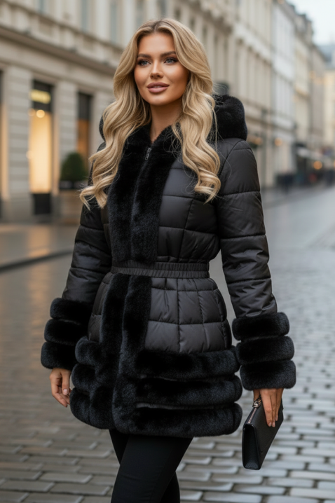 Яке POLDINA, Цвят: черен, IVET.BG - Твоят онлайн бутик.