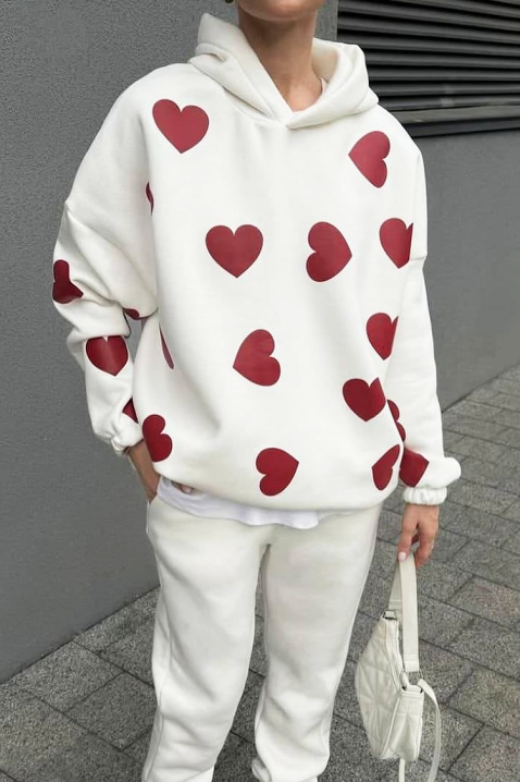 Суичър ROKSONA, Цвят: бял, IVET.BG - Твоят онлайн бутик.