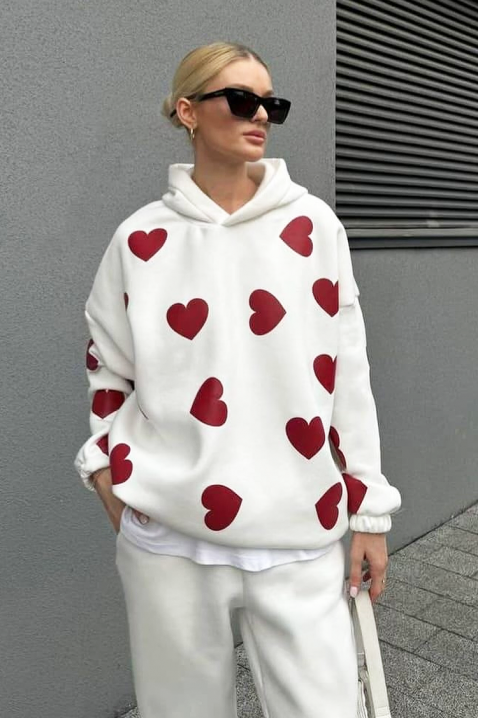 Суичър ROKSONA, Цвят: бял, IVET.BG - Твоят онлайн бутик.