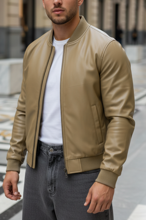 Мъжко яке MOBEZO, Цвят: беж, IVET.BG - Твоят онлайн бутик.