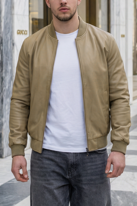 Мъжко яке MOBEZO, Цвят: беж, IVET.BG - Твоят онлайн бутик.