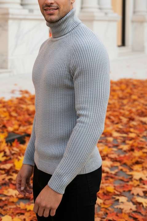 Мъжки пуловер BERFEN GREY, Цвят: сив, IVET.BG - Твоят онлайн бутик.