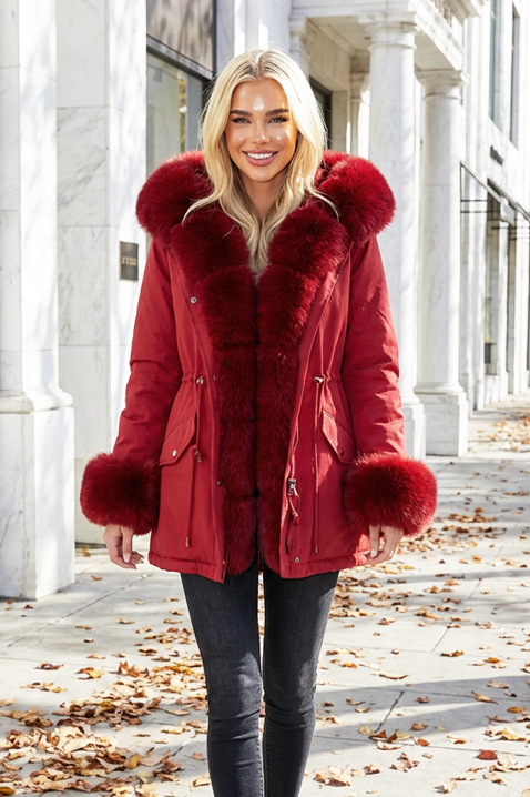 Яке OLGINDA, Цвят: червен, IVET.BG - Твоят онлайн бутик.