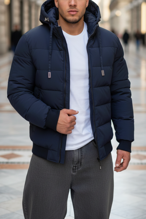 Мъжко яке MAXRONO, Цвят: тъмносин, IVET.BG - Твоят онлайн бутик.