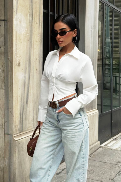 Дамска риза BANSOLTA WHITE, Цвят: бял, IVET.BG - Твоят онлайн бутик.