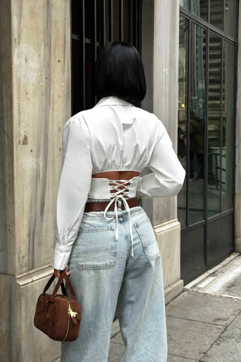 Дамска риза BANSOLTA WHITE, Цвят: бял, IVET.BG - Твоят онлайн бутик.