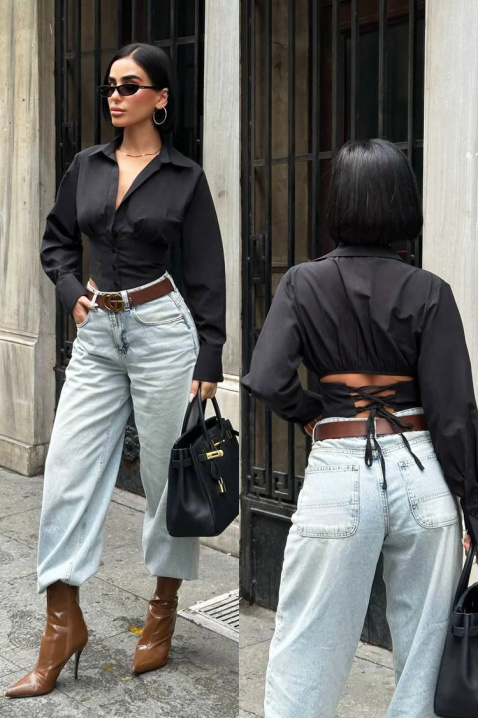 Дамска риза BANSOLTA BLACK, Цвят: черен, IVET.BG - Твоят онлайн бутик.