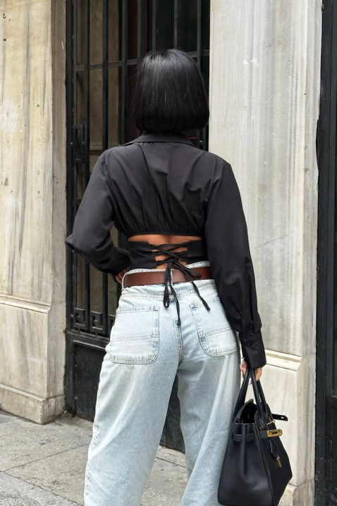 Дамска риза BANSOLTA BLACK, Цвят: черен, IVET.BG - Твоят онлайн бутик.