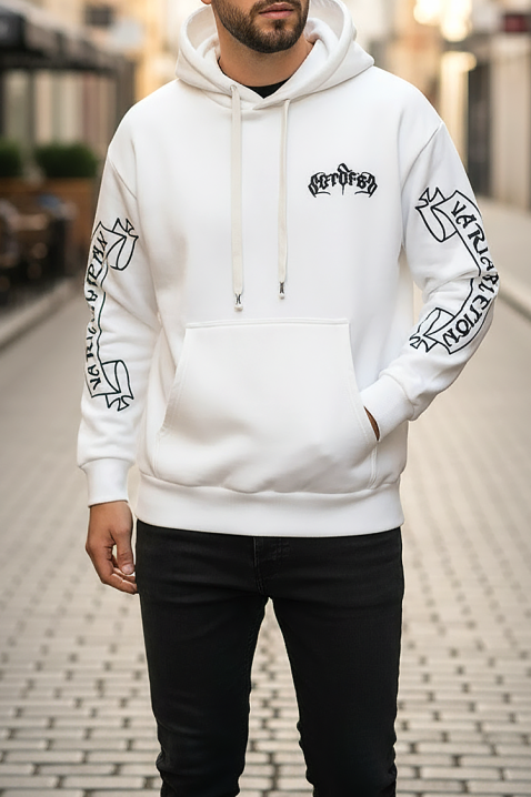 Мъжки суичър CHROMERO WHITE, Цвят: бял, IVET.BG - Твоят онлайн бутик.