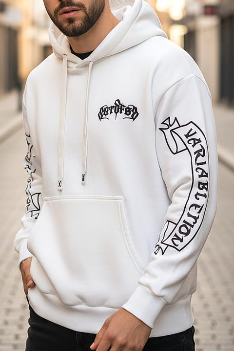 Мъжки суичър CHROMERO WHITE, Цвят: бял, IVET.BG - Твоят онлайн бутик.