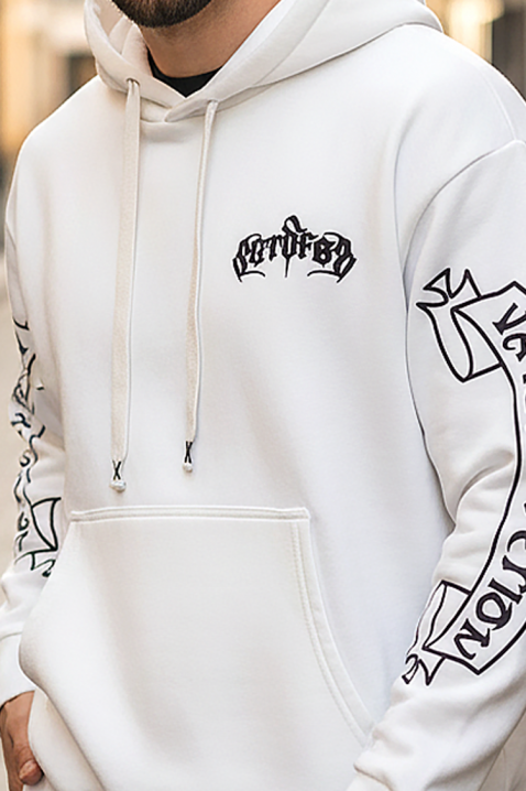 Мъжки суичър CHROMERO WHITE, Цвят: бял, IVET.BG - Твоят онлайн бутик.