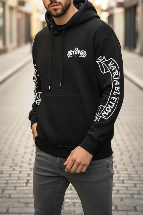 Мъжки суичър CHROMERO BLACK, Цвят: бял, IVET.BG - Твоят онлайн бутик.