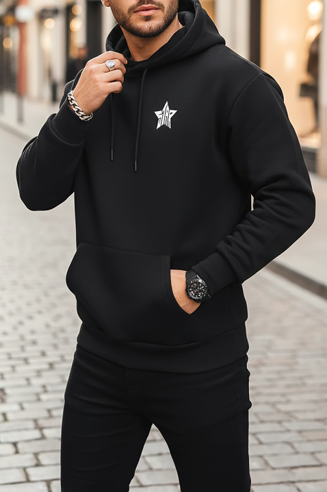 Мъжки суичър LOLZO, Цвят: черен, IVET.BG - Твоят онлайн бутик.