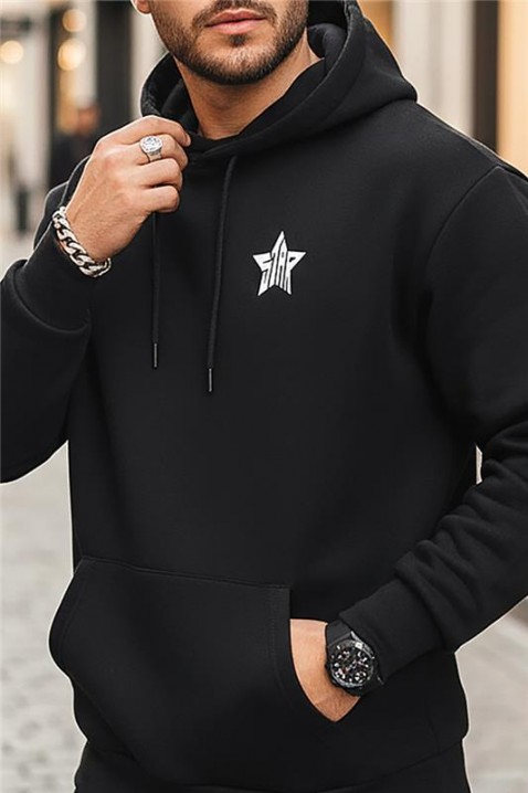 Мъжки суичър LOLZO, Цвят: черен, IVET.BG - Твоят онлайн бутик.