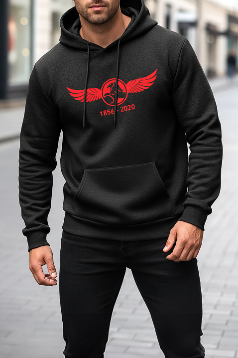 Мъжки суичър MIKELO, Цвят: черен, IVET.BG - Твоят онлайн бутик.