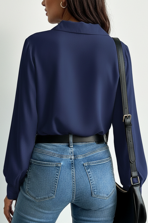 Дамска блуза MIOHEZA NAVY, Цвят: тъмносин, IVET.BG - Твоят онлайн бутик.