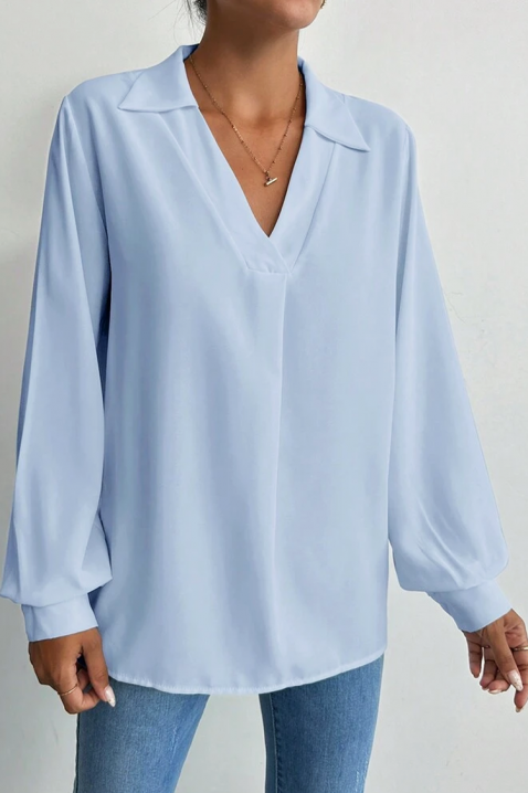Дамска блуза MIOHEZA SKY, Цвят: светлосин, IVET.BG - Твоят онлайн бутик.